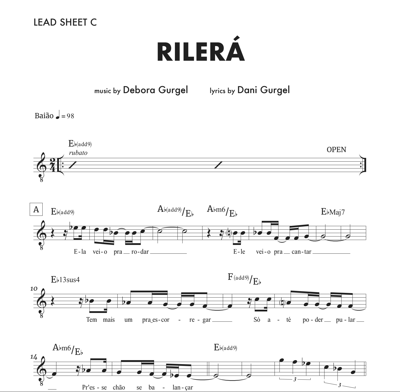 Rilerá | sheet music – Da Pá Virada